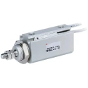 SMC 25 mm Pneumatic Piston Rod Cylinder Aluminium Body, Panel Mount, Double Acting, Rubber Cushion CDJP2B6-25D
