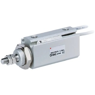 SMC 15 mm Pneumatic Piston Rod Cylinder Double Acting Panel Mount Rubber Cushion Aluminium Body CDJP2B6-15D