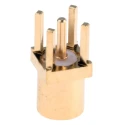 Radiall MMCX Series Coaxial Connector Through Hole Female MCX 50 Ω Straight Body Solder R110 426 000
