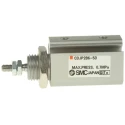 SMC 5 mm Pneumatic Piston Rod Cylinder, CJP2 Series, Double Acting, Panel Mount, Aluminium Body, Rubber Cushioning CDJP2B6-5D