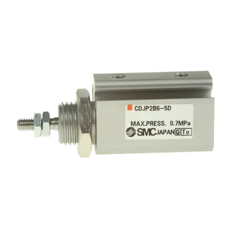 SMC 5 mm Pneumatic Piston Rod Cylinder, CJP2 Series, Double Acting, Panel Mount, Aluminium Body, Rubber Cushioning CDJP2B6-5D