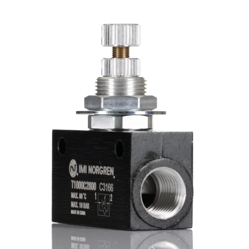 Norgren T1000 Series Flow Regulator Uni-Directional Threaded Flow Control Valve 1-10 bar Pressure T1000C2800