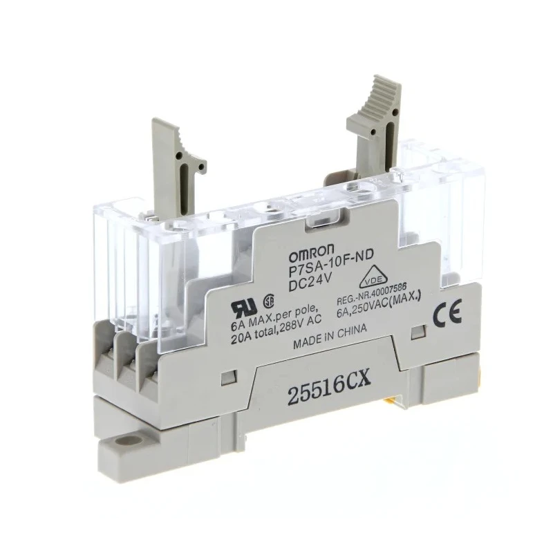 Omron Relay Socket 10 Way 24V DC Screw Terminal DIN Rail Mount P7SA-10F-ND DC24