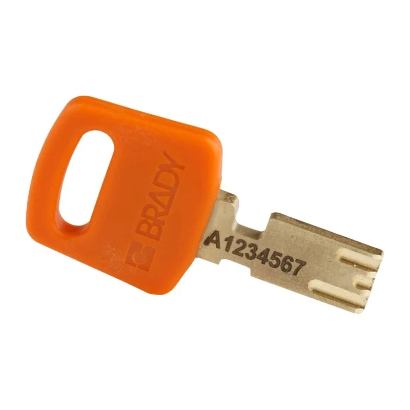 Brady Orange Safety Padlock Nylon, Steel, 6.35 mm Shackle Diameter, 38.1 mm Shackle Length 150320