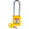 Brady Yellow Safety Padlock Steel and Nylon Body with 6.35 mm Shackle Diameter Model 150296