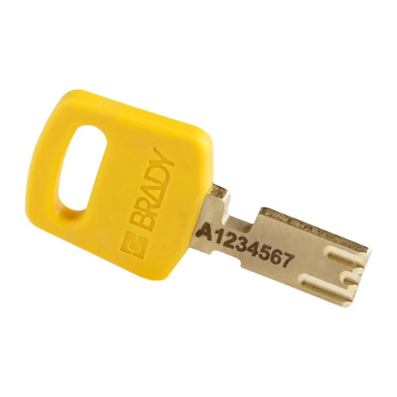 Brady Yellow Safety Padlock Steel and Nylon Body with 6.35 mm Shackle Diameter Model 150296