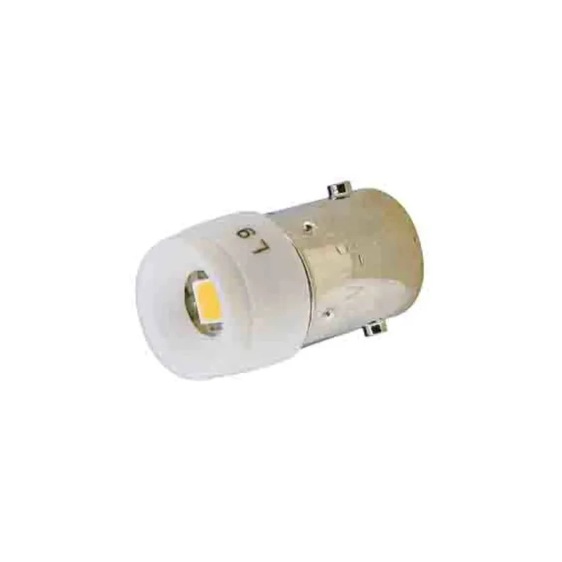 Idec White Pilot Light Single Chip LED 24V BA9S/13 Base 10.2 mm Diameter 