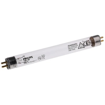 Lawtronics 4.6 W 253.7 nm UV Light Bulb G5, 134 mm Length, 230 V, 6000 h Lifespan G4T5