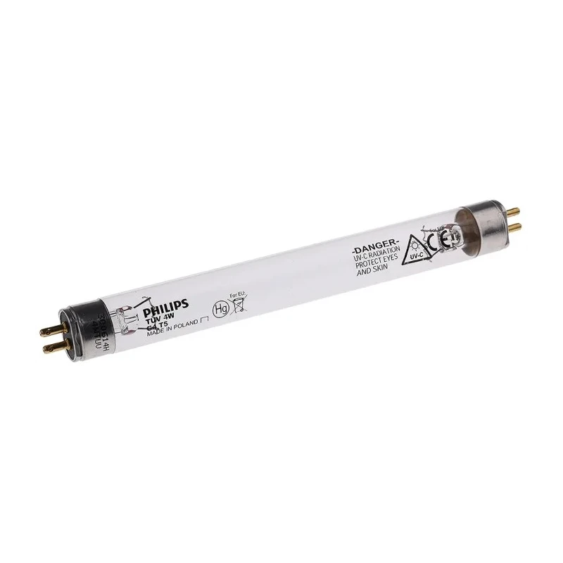 Lawtronics 4.6 W 253.7 nm UV Light Bulb G5, 134 mm Length, 230 V, 6000 h Lifespan G4T5