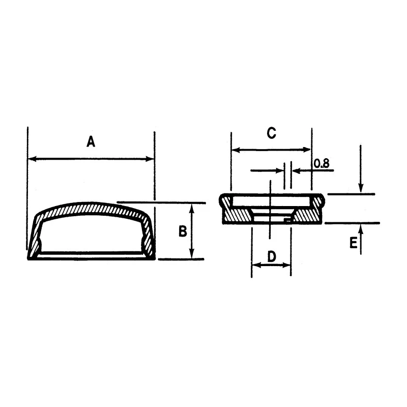 RS PRO 50 piece Polypropylene Dome Cap & Cup Washer Kit 549-117