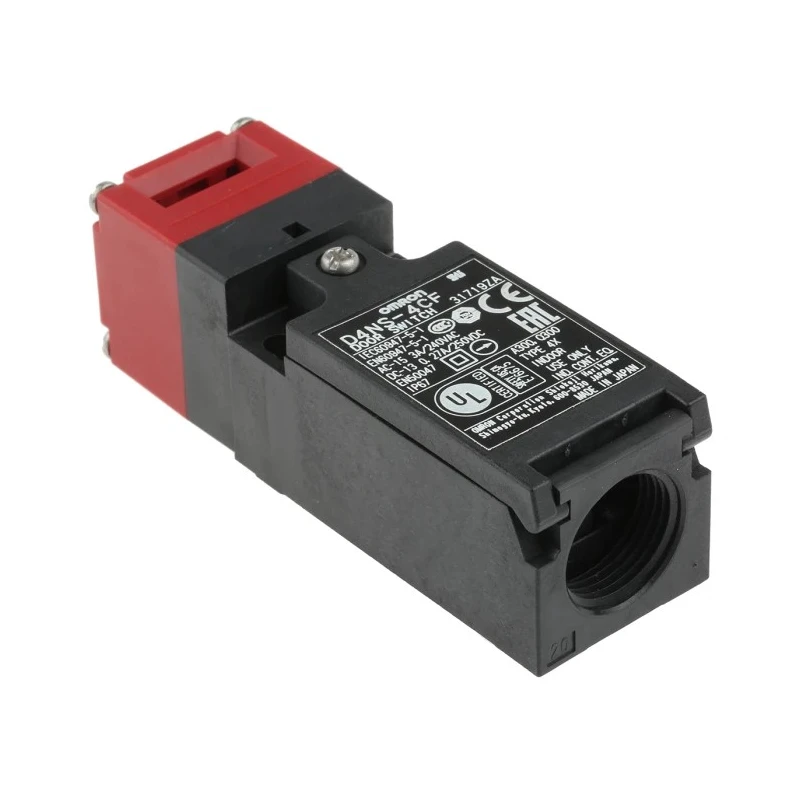 Omron D4NS Series Solenoid Interlock Switch with 1 NO/2 NC Safety Contacts IP67 Rated, Plastic Housing 
