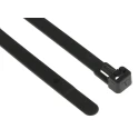 HellermannTyton Releasable Cable Tie, 150 mm Length x 7.6 mm Width, Black Polyamide 66, 200 N 131-21410 REL140-PA66-BK