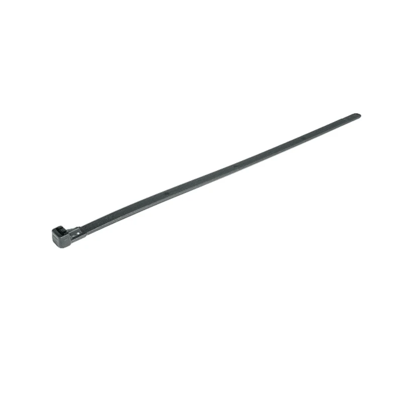 HellermannTyton Releasable Cable Tie, 150 mm Length x 7.6 mm Width, Black Polyamide 66, 200 N 131-21410 REL140-PA66-BK