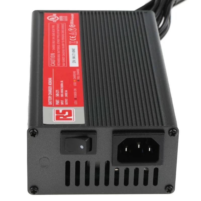 RS PRO Battery Charger for 24V Lead Acid 4 A with Schuko, UK Plug, 3-Stage Automatic Protection 549-271