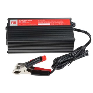 RS PRO 24V Lead Acid Battery Charger 7A 210W with UK Plug 3-Stage Control 549-277