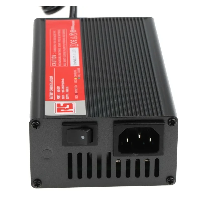 RS PRO 24V Lead Acid Battery Charger 7A 210W with UK Plug 3-Stage Control 549-277