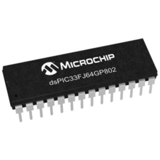 Microchip 16 bit Digital Signal Processor 40 MIPS 64kB FLASH 28-Pin SPDIP DSPIC33FJ64GP802-I/SP
