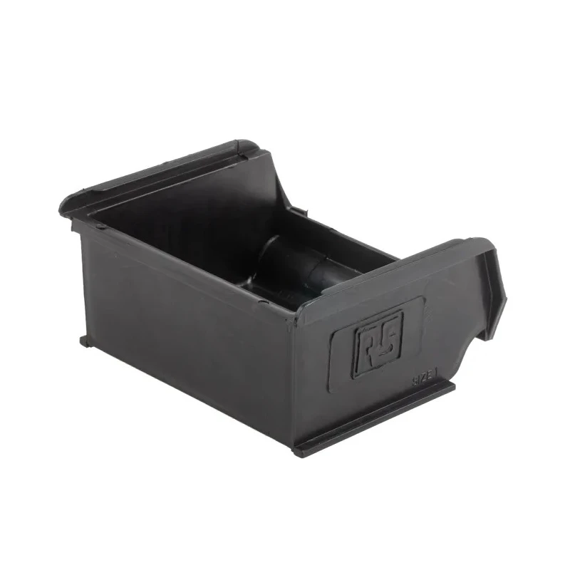 RS PRO Conductive Plastic ESD Bin 90mm Length 100mm Width 50mm Height Black 550-319
