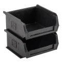 RS PRO Conductive Plastic ESD Bin 90mm Length 100mm Width 50mm Height Black 550-319