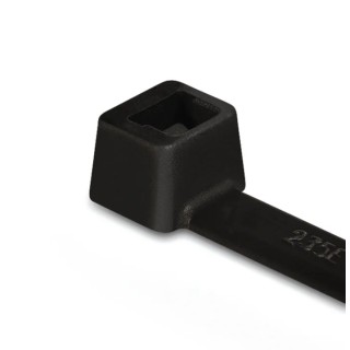 HellermannTyton Inside Serrated Cable Tie, Black Polyamide 66, 150 mm Length x 3.5 mm Width, Tensile 111-03260 T30R-PA66W-BK