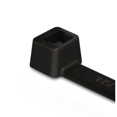 HellermannTyton Inside Serrated Cable Tie, Black Polyamide 66, 150 mm Length x 3.5 mm Width, Tensile 111-03260 T30R-PA66W-BK