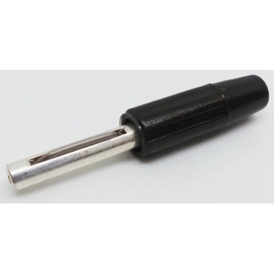 RS PRO Black Male Banana Connector, Solder Termination, 50V, 10A, Silver Plating 212-1218
