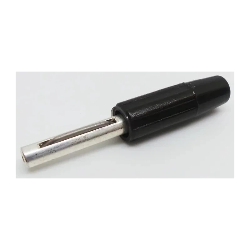 RS PRO Black Male Banana Connector, Solder Termination, 50V, 10A, Silver Plating 212-1218