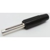 RS PRO Black Male Banana Connector, Solder Termination, 50V, 10A, Silver Plating 212-1218