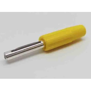 RS PRO Yellow Male Banana Connector, Solder Termination, 50V, 10A, Silver Plating 212-1224