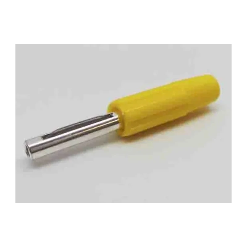 RS PRO Yellow Male Banana Connector, Solder Termination, 50V, 10A, Silver Plating 212-1224