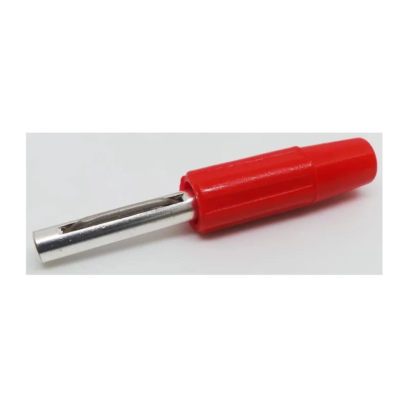 RS PRO Red Male Banana Connector, Solder Termination, 50V Voltage, 10A Current, Silver Plating 212-1222