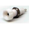 RS PRO White Female Banana Socket, Solder Termination, 50V, 10A, Silver Plated Contact 212-1229