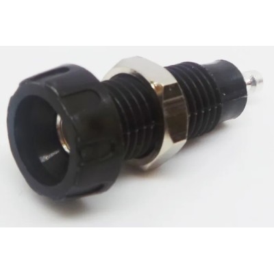 RS Pro Black Female Banana Socket 4 mm Connector Solder Termination 50V 10A Silver Plating 212-1225