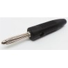 RS PRO Black Male 4 mm Banana Connector, Screw Termination, 50V, 16A, Bright Nickel Over Copper Plating 212-1231