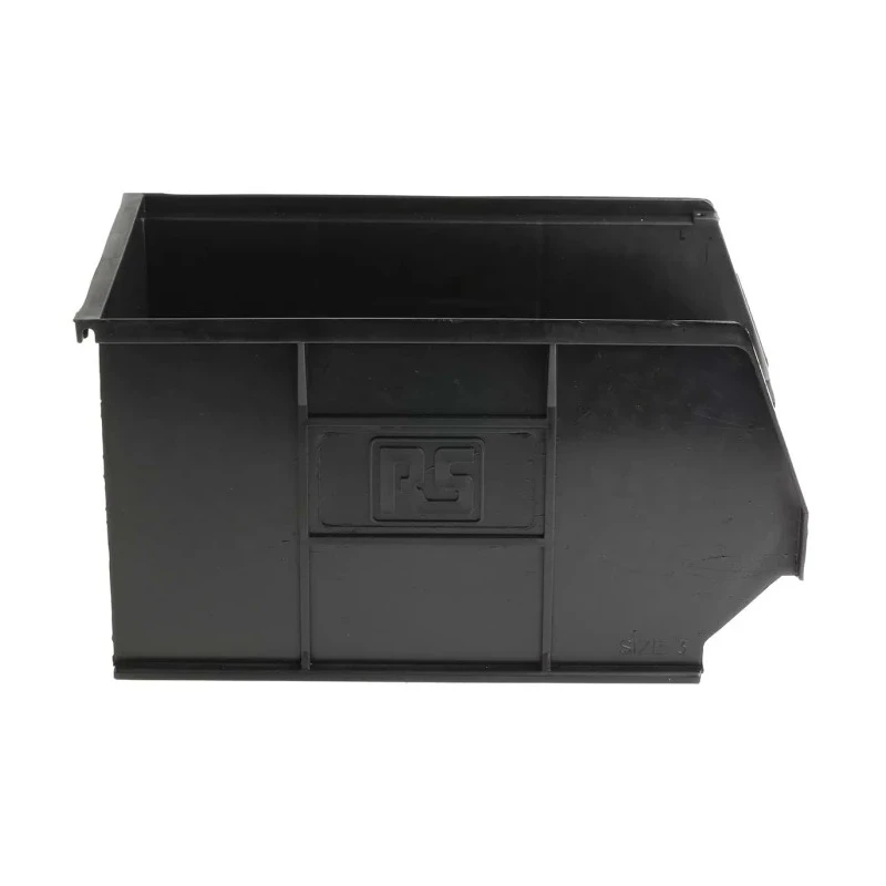 RS PRO Conductive Plastic ESD Bin 150 mm Length 240 mm Width 130 mm Height Black 550-331
