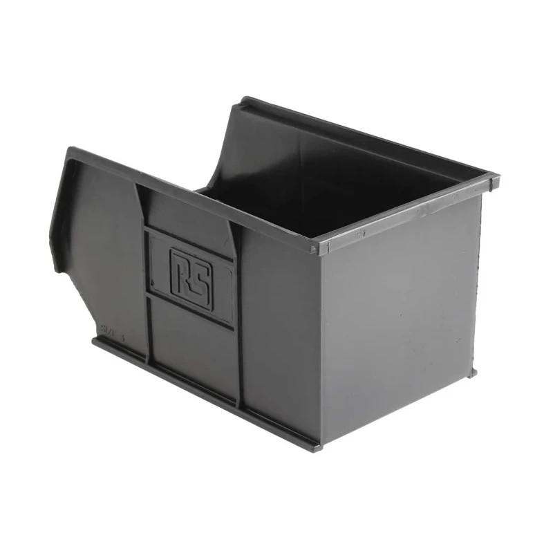RS PRO Conductive Plastic ESD Bin 150 mm Length 240 mm Width 130 mm Height Black 550-331