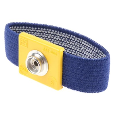 RS PRO ESD Grounding Wrist Strap Reusable, Patented Crocheted Design, Jewellery Quality Stainless Steel 552-882