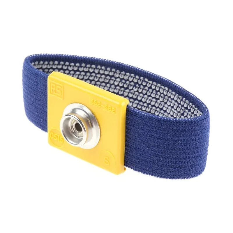 RS PRO ESD Grounding Wrist Strap Reusable, Patented Crocheted Design, Jewellery Quality Stainless Steel 552-882