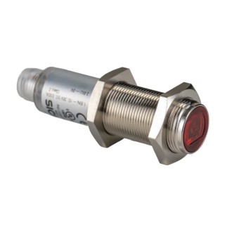 SICK Through Beam Photoelectric Sensor Barrel Style, Detection Range 0 to 28 m, PNP Output, IP67 Metal Housing VSE180-2P42432
