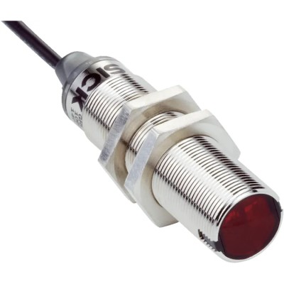 SICK Energetic Photoelectric Sensor Barrel Sensor 5 mm to 550 mm Detection Range PNP Output IP67 GRTE18-P1142