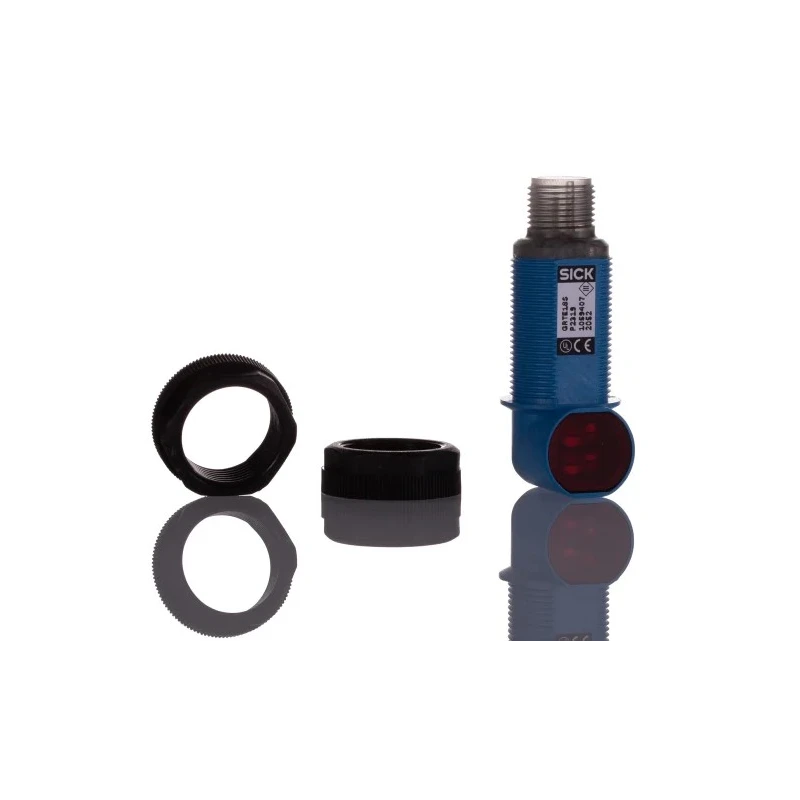 SICK Energetic Photoelectric Barrel Sensor, PNP Output, 3 mm to 115 mm Detection Range, Plastic Housing, IP67, GRTE18S-P2319