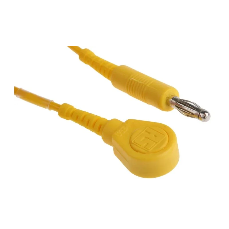 RS PRO ESD Grounding Cord 1.8m Coil Cord with 1 MΩ Resistor for Electrostatic Discharge Control 552-898
