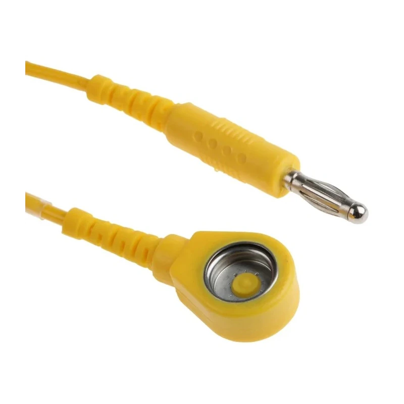 RS PRO ESD Grounding Cord 1.8m Coil Cord with 1 MΩ Resistor for Electrostatic Discharge Control 552-898