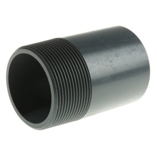 Georg Fischer Plastic Pipe Fitting Straight Threaded R Nipple 2 in 721913911