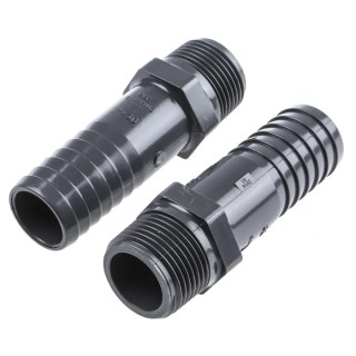 Georg Fischer Hose Connector 30 mm ID BSPT Male Thread 10 bar 721960708