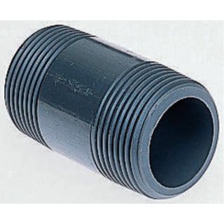 Georg Fischer Plastic Pipe Fitting Straight Threaded R Nipple 1-1/2 in x 1-1/2 in 88mm Length 721911510