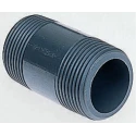 Georg Fischer Plastic Pipe Fitting, Straight 1 1/4 In R Female Female R Nipple 1-1/4 in 1-1/4 in 721911509