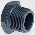 Georg Fischer Plastic Pipe Fitting Straight Threaded R Plug Male 2 in BSP PVC-U 42mm 721961911