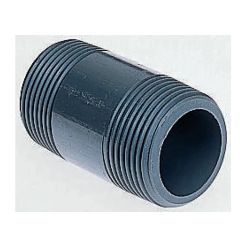 Georg Fischer Plastic Pipe Fitting Straight Threaded R Nipple 2 in Male PVC-U 88mm Length 721911511