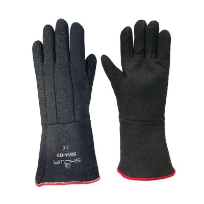 Showa Black Neoprene Gloves Size 8 Heat Resistant Non-Woven Lining BST8814B